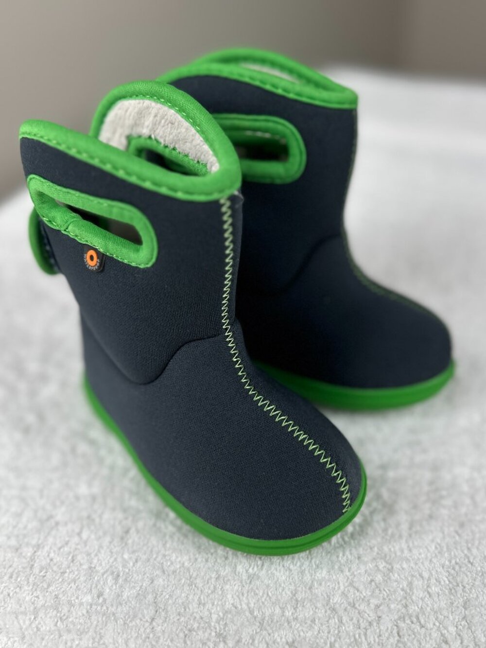 BOGS Baby Toddler Size 6 Navy Green Waterproof Insulated Winter Boots